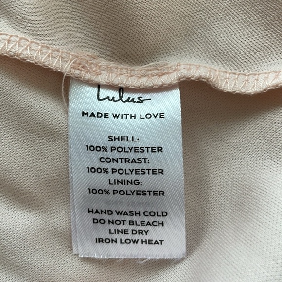 Lulu’s Blush Pink with Gold Dots Tiered Sleeveless Tulle Mini Dress. Size Small - Picture 10 of 12